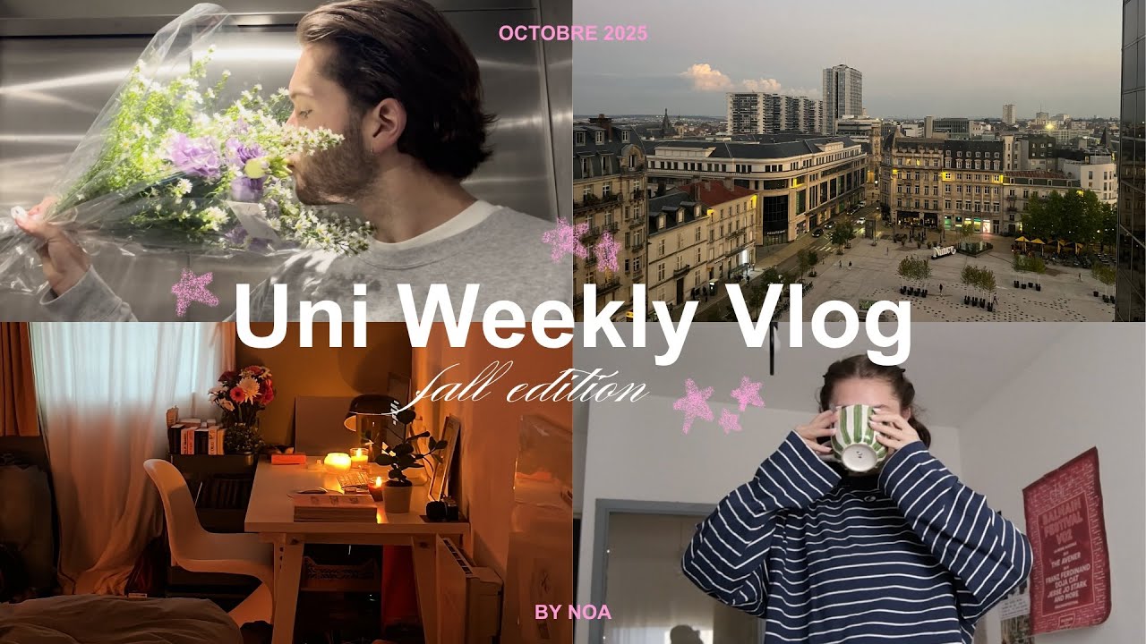 Uni Weekly Vlog 🍂👩🏻‍💻 (paris, café, bu, study...)