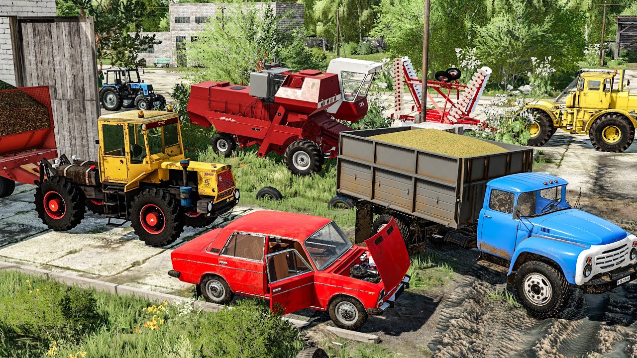 Моя новая русская ферма, полная старых русских тракторов | Farming Simulator 22
