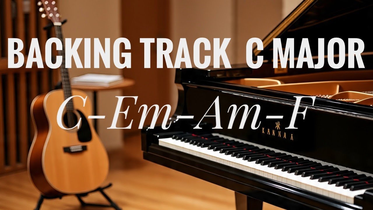  Piano Backing track C major | 70 BPM | melodic backing track 
