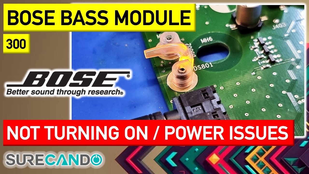 Bose Acoustimass 300 Wireless Bass Module Not turning on after Diode replaced. Repair & inspection