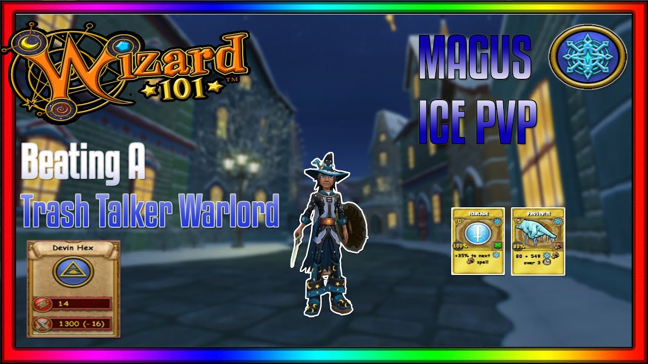 Wizard101: MAGUS Ice PvP [Trash Talking Warlord Gets Owned]