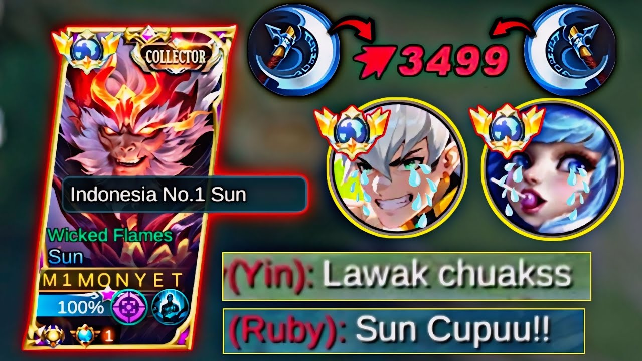 DIBANTAI GLOBAL YIN JAGO BANGET BANGKE ❗ | BUILD SUN TERSAKIT | MOBILE LEGENDS