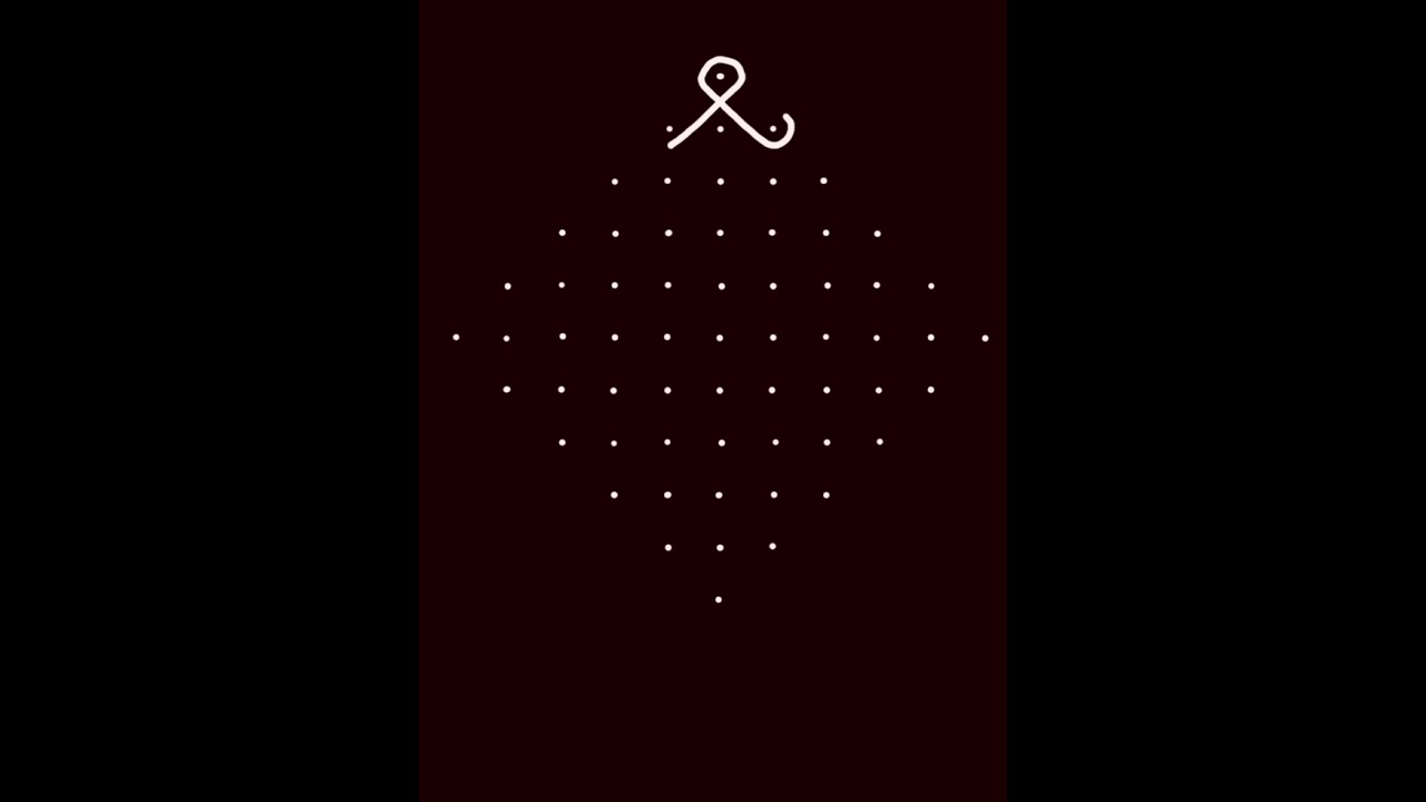 11 to 1 dots simple Daily Kolam for beginners 