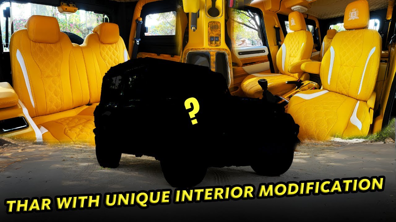 Yellow Thar Interior Transformation: Poona Motors' Best Mods!