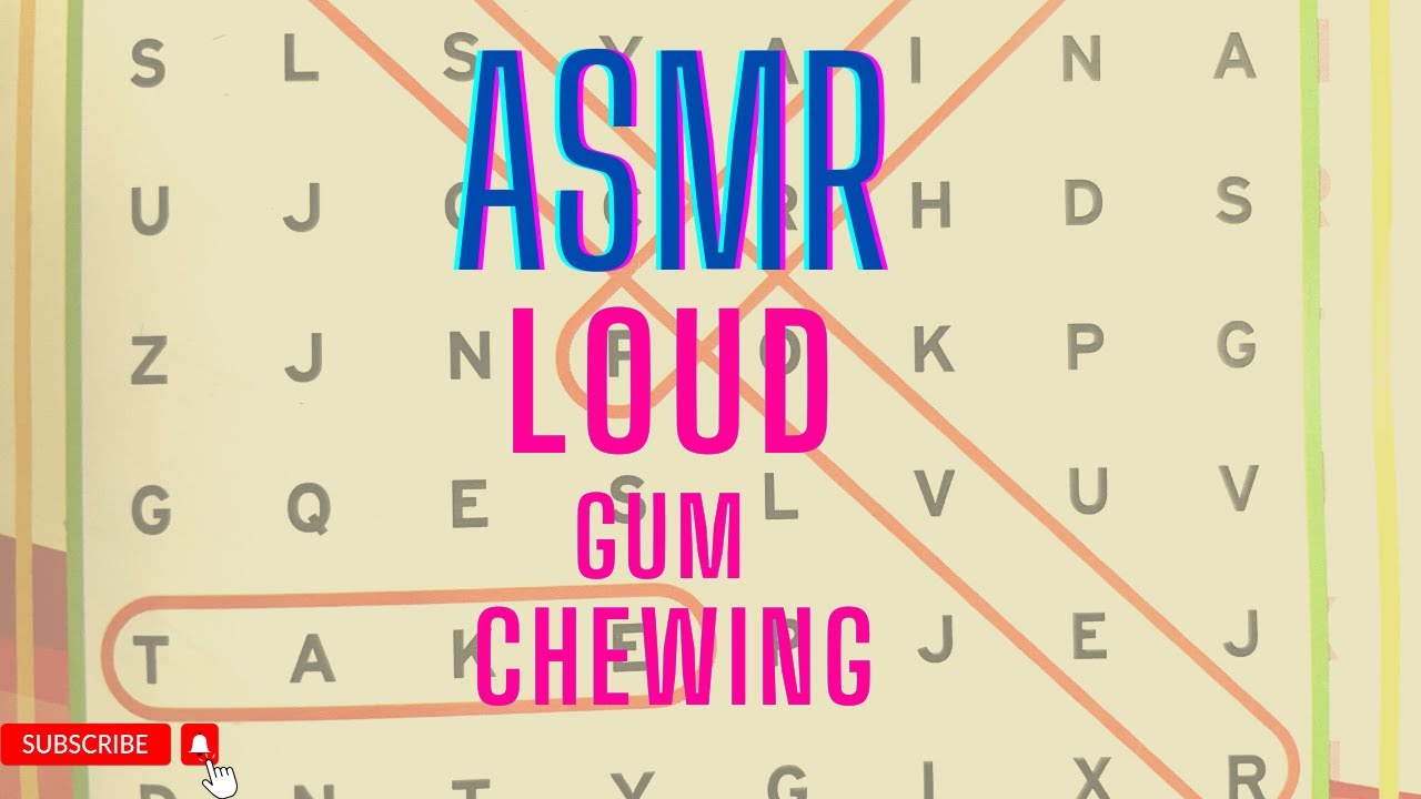 {ASMR} Word Search | No Talking | Loud gum chewing | Gum popping | Marker sounds
