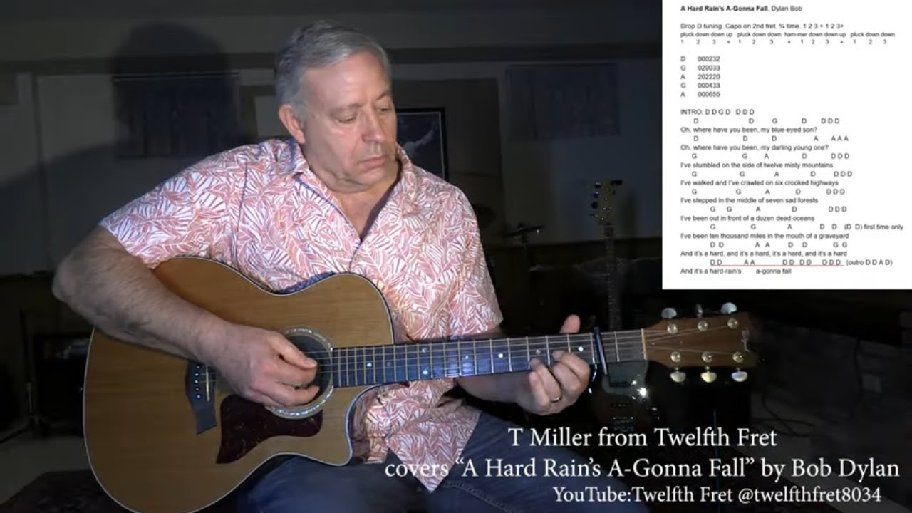 How to play A Hard Rain's A Gonna Fall by Bob Dylan On Guitar