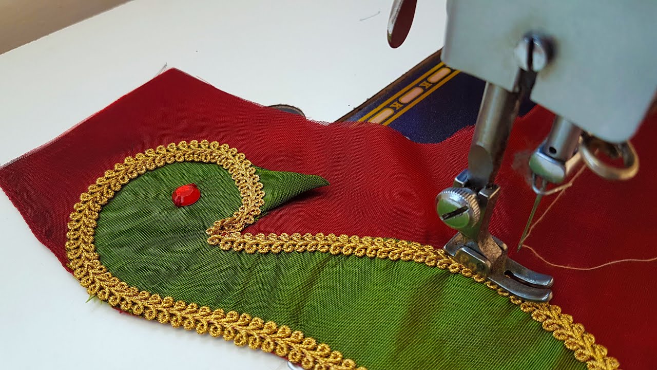 Silk blouse back neck design cutting and stitching /blouse designs