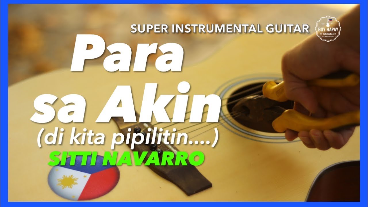 Para sa Akin Sitti Bossa Princess Instrumental guitar karaoke version with lyrics