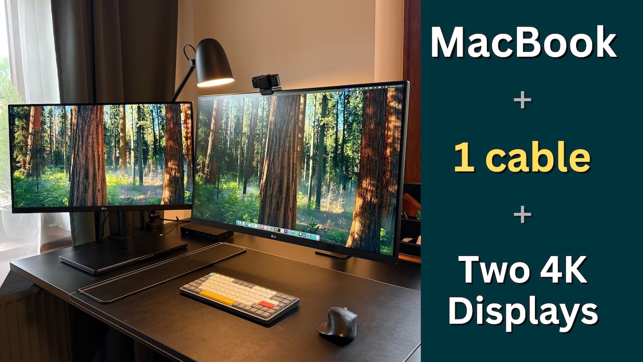 Как я использую два 4K-монитора на MacBook &mdash; всего с одним кабелем
