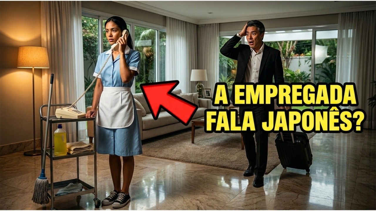 O MILIONÁRIO voltou da viagem SEM AVISAR… e FLAGROU a EMPREGADA falando em JAPONÊS no telefone dele