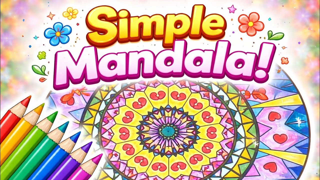 Simple Mandala Coloring for Extreme Relaxation | Most Calming Art Meditation on YouTube 🌺✨