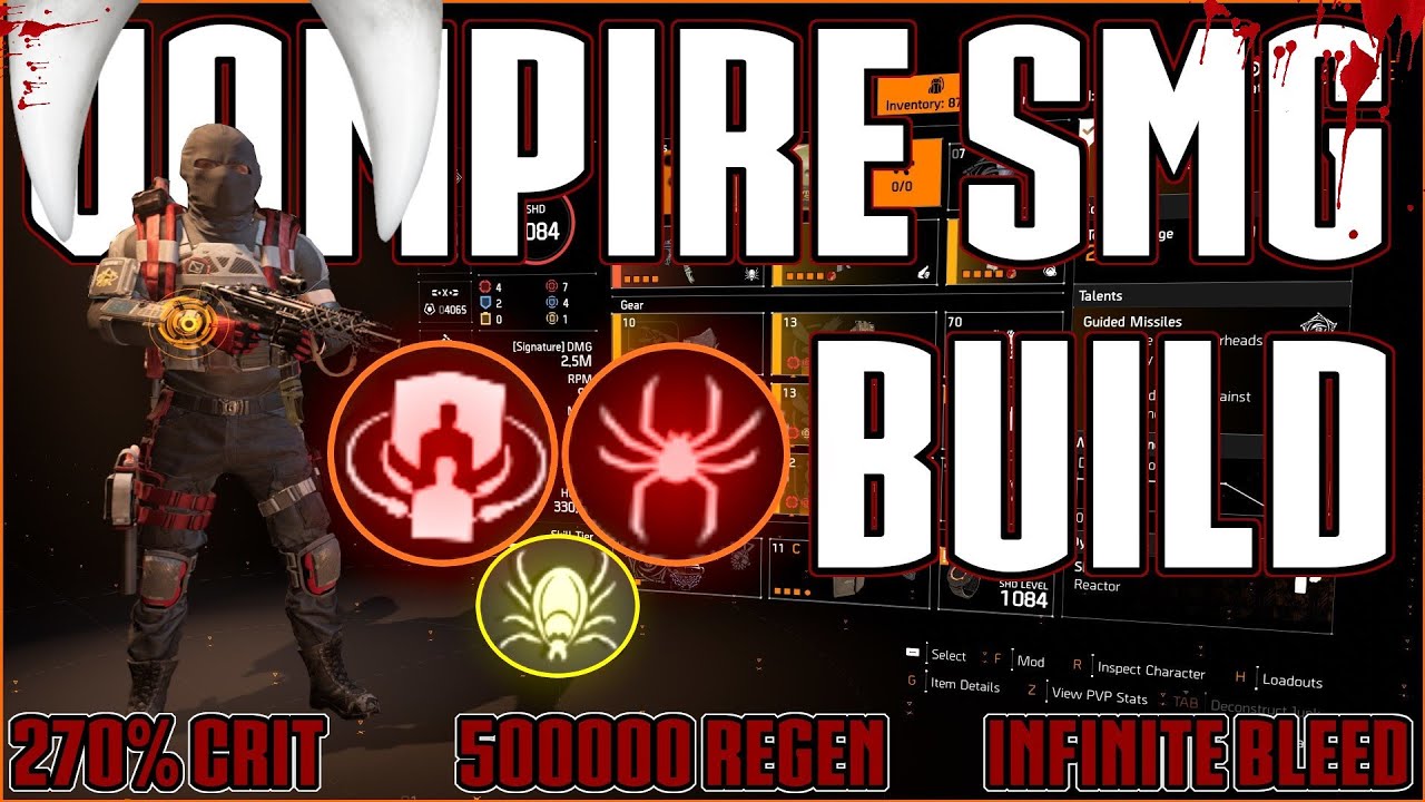 The Division 2 | The Vampire Build | Highest Regen In The Game! | Become Immortal | Solo Legendaries