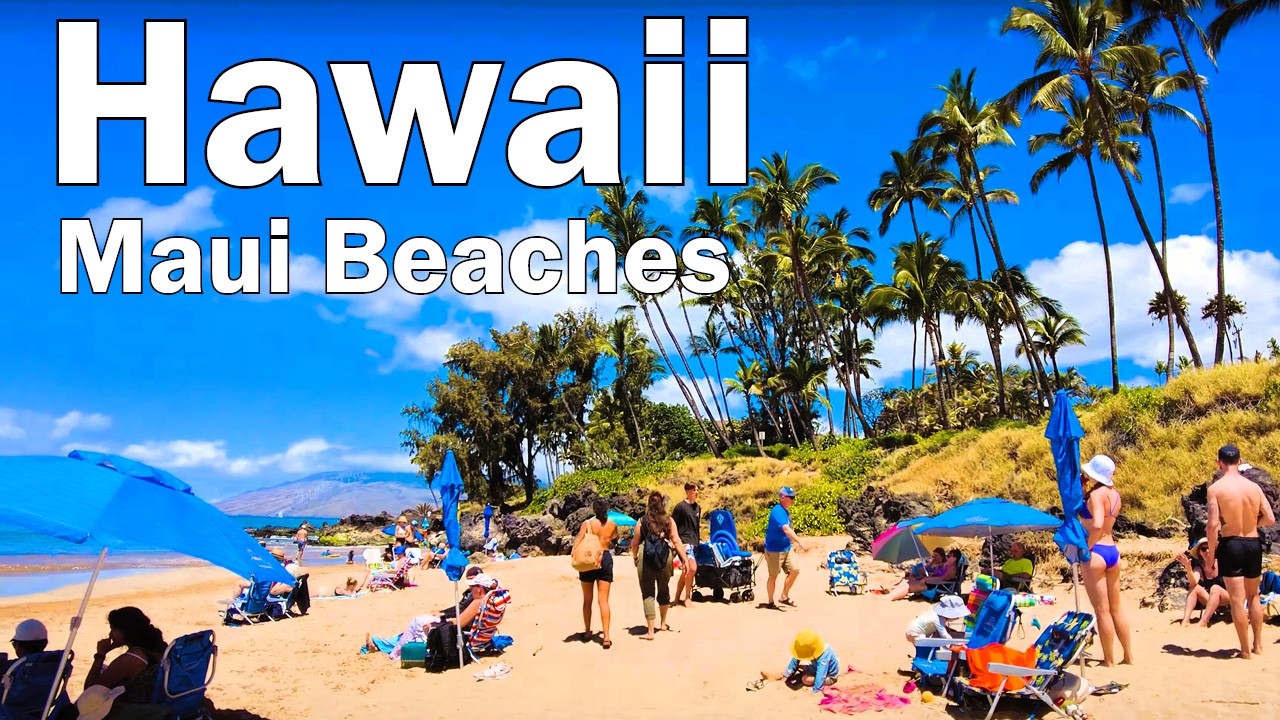 Maui 4K - Walking Tour - 7 Top Beaches in Hawaii