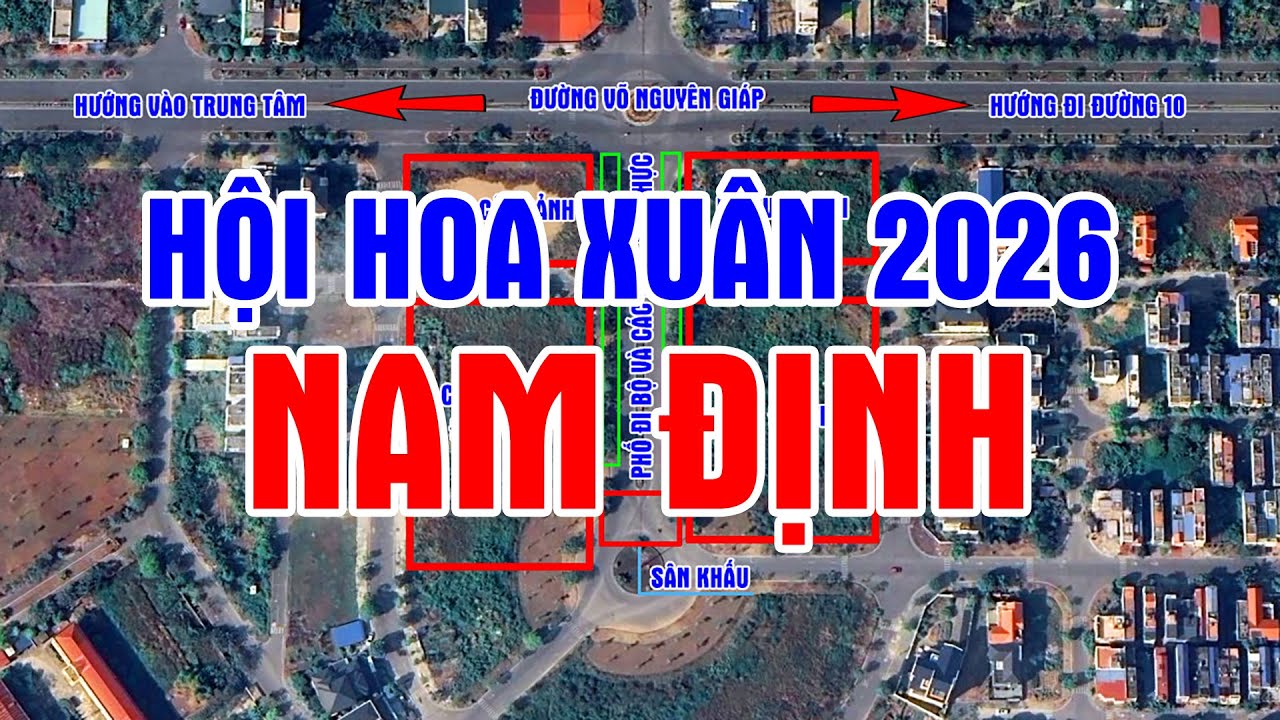Nam Định tổ chức Hội hoa xuân 2026, Phố đi bộ, phố ẩm thực rất hoành tráng.