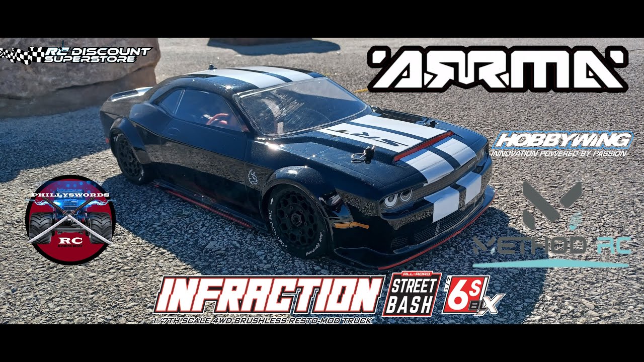 Arrma Infraction Max 6 G2 8S Challenger SRT Speed Test