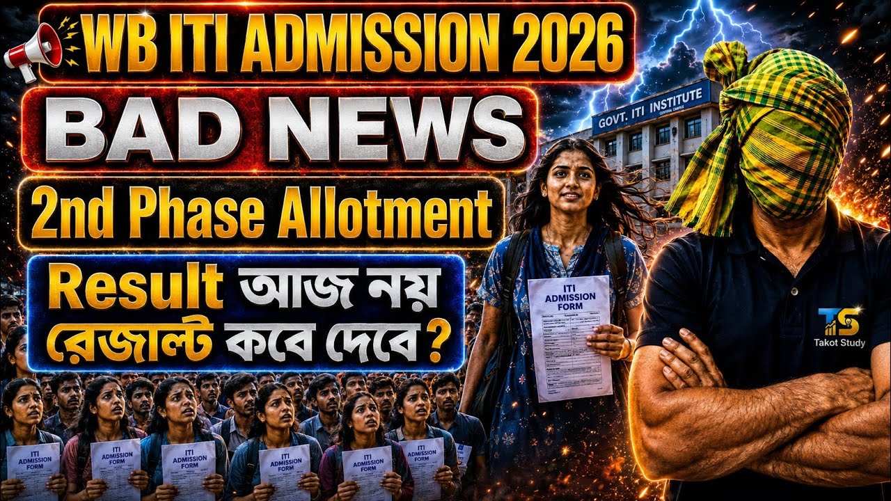 BAD NEWS || WB ITI ADMISSION 2026 || 2nd Phase Result NOT TODAY 😞