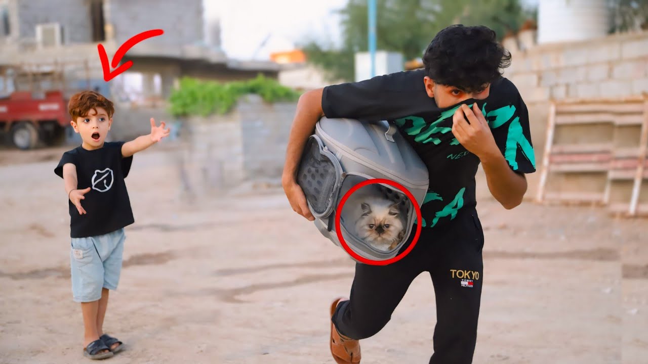 حرامي🥷 سرق القط من الشارع🐈&zwj;⬛| كنان صار يبجي😢