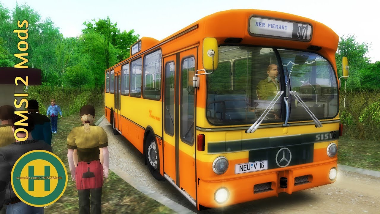 OMSI 2 - New Piekary Bus & Tram map and Mercedes-Benz O305 modification