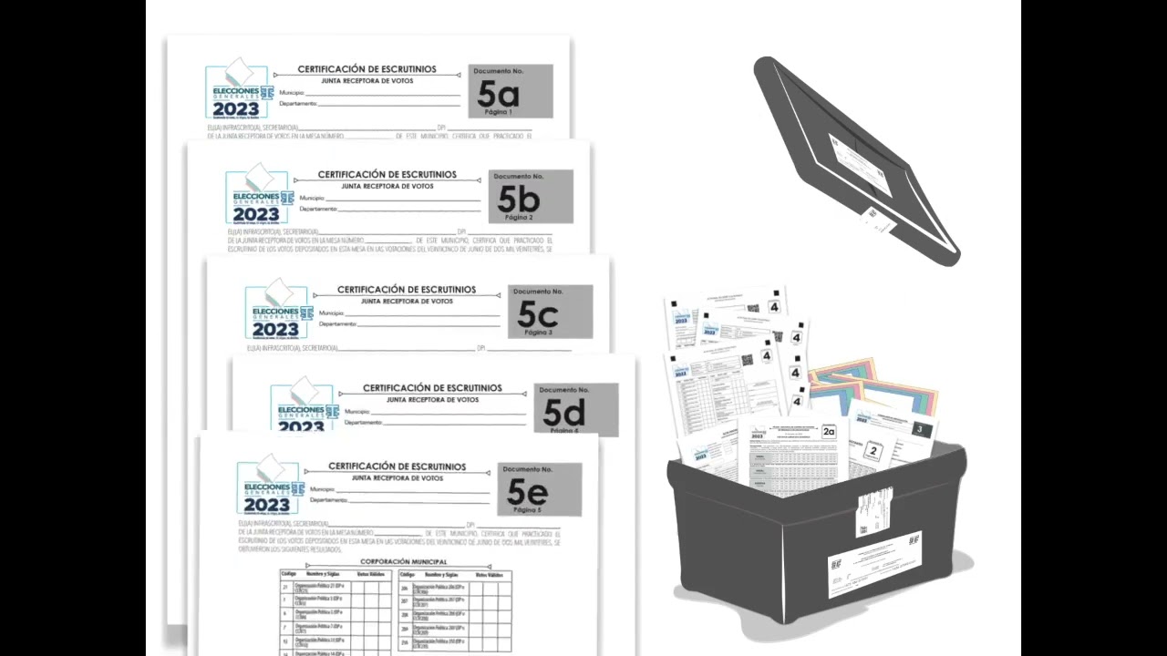 3. Documentos y bolsas de la Caja Electoral