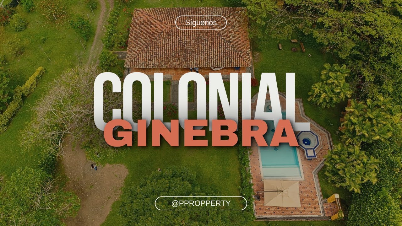 ESPECTACULAR FINCA CAMPESTRE COLONIAL EN VENTA EN GINEBRA VALLE DEL CAUCA CON 2.600 MT2