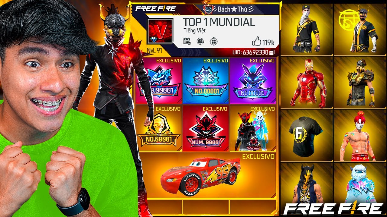 Entré a la cuenta MÁS MILLONARIA de Free Fire 😱 (TOP 1 MUNDIAL)