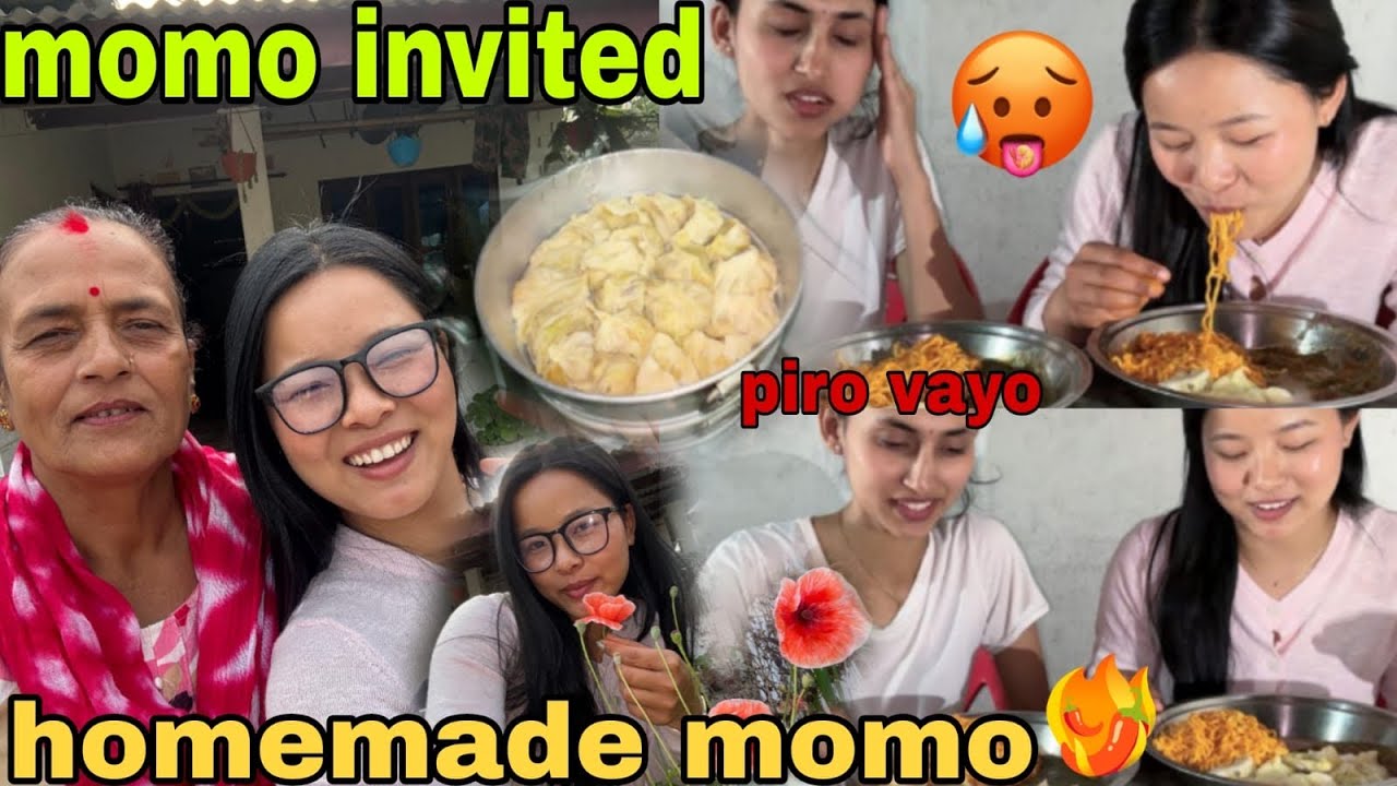 SATHY KO MA INVITED KIN🤔?? RANDOMLY MOMO MUKBANG WITH MY FRIEND 🤗🥵@Apsararijal123 