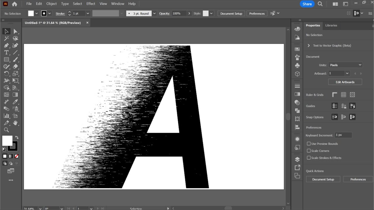 How to apply dispersion effect in Adobe Illustrator | Dispersion Text Effect | Abaid Graphic Studio