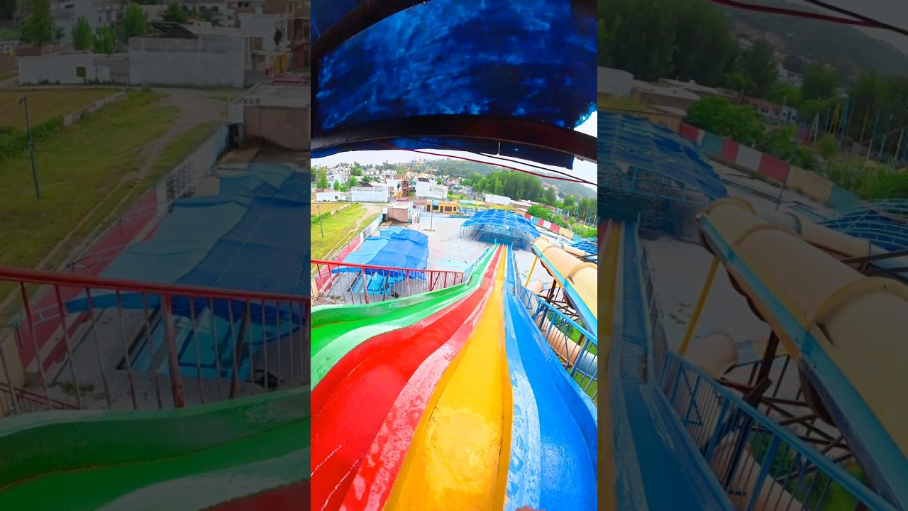 bellaciao waterslide parkour 💦#parkourfreerun #parkour #waterpark #shortslife