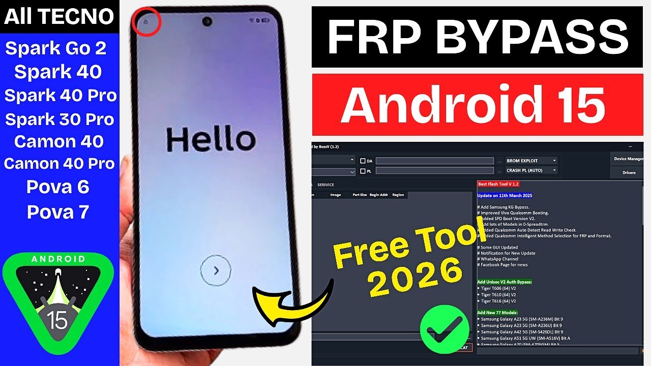 All Tecno Android 15 GOOGLE/FRP BYPASS (2026) | How To Remove Gmail Account | 100% Working Free Tool