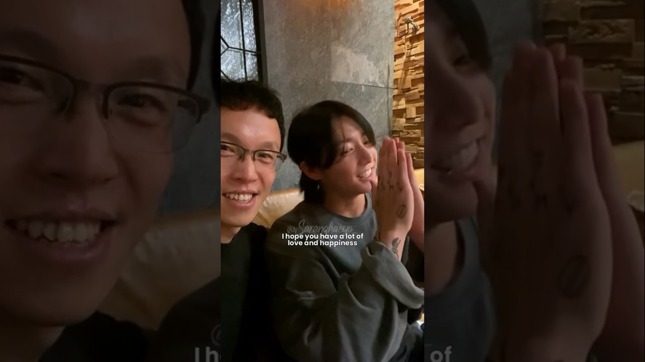 Jungkook was being shy while giving wedding wishes🤣🤭