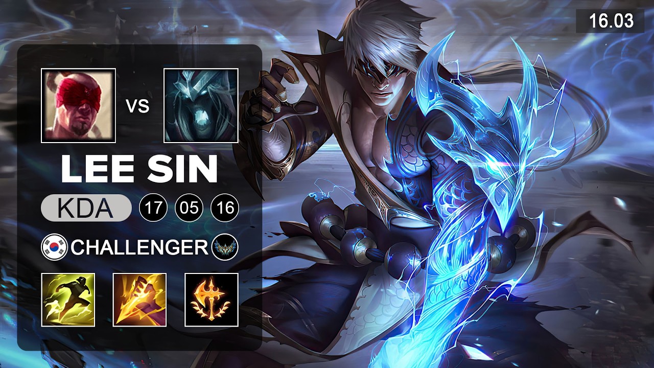 Lee Sin vs Karthus Jungle - KR CHallenger - Patch 16.03 Season 16