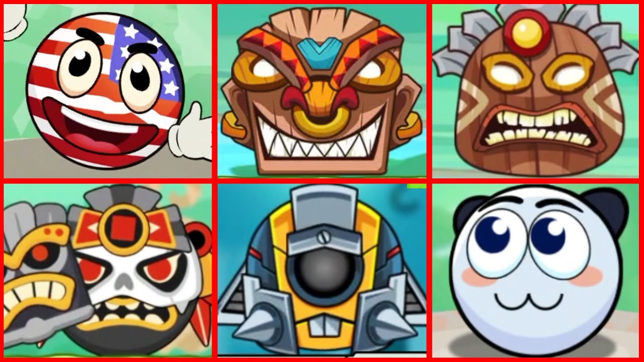 Ball's Journey 6 VS Red Bounce Ball Heroes (Beta) - Fight All Bosses (Android, iOS)