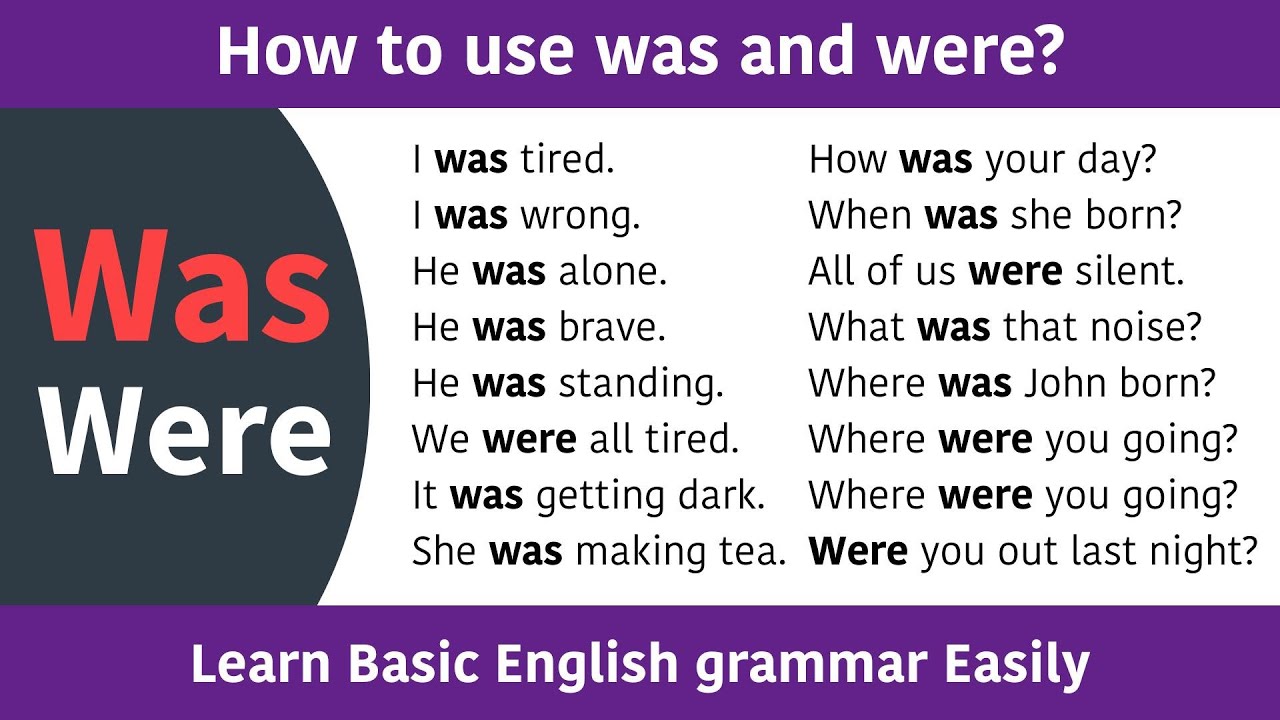 Was and Were - Basic English grammar || How to use was vs were correctly || Speak English Fluently