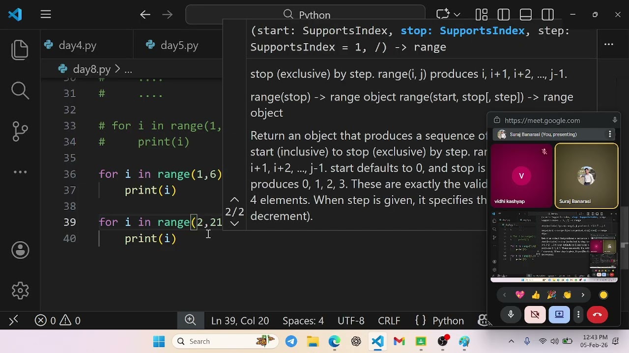 for loop, break, continue statement in python