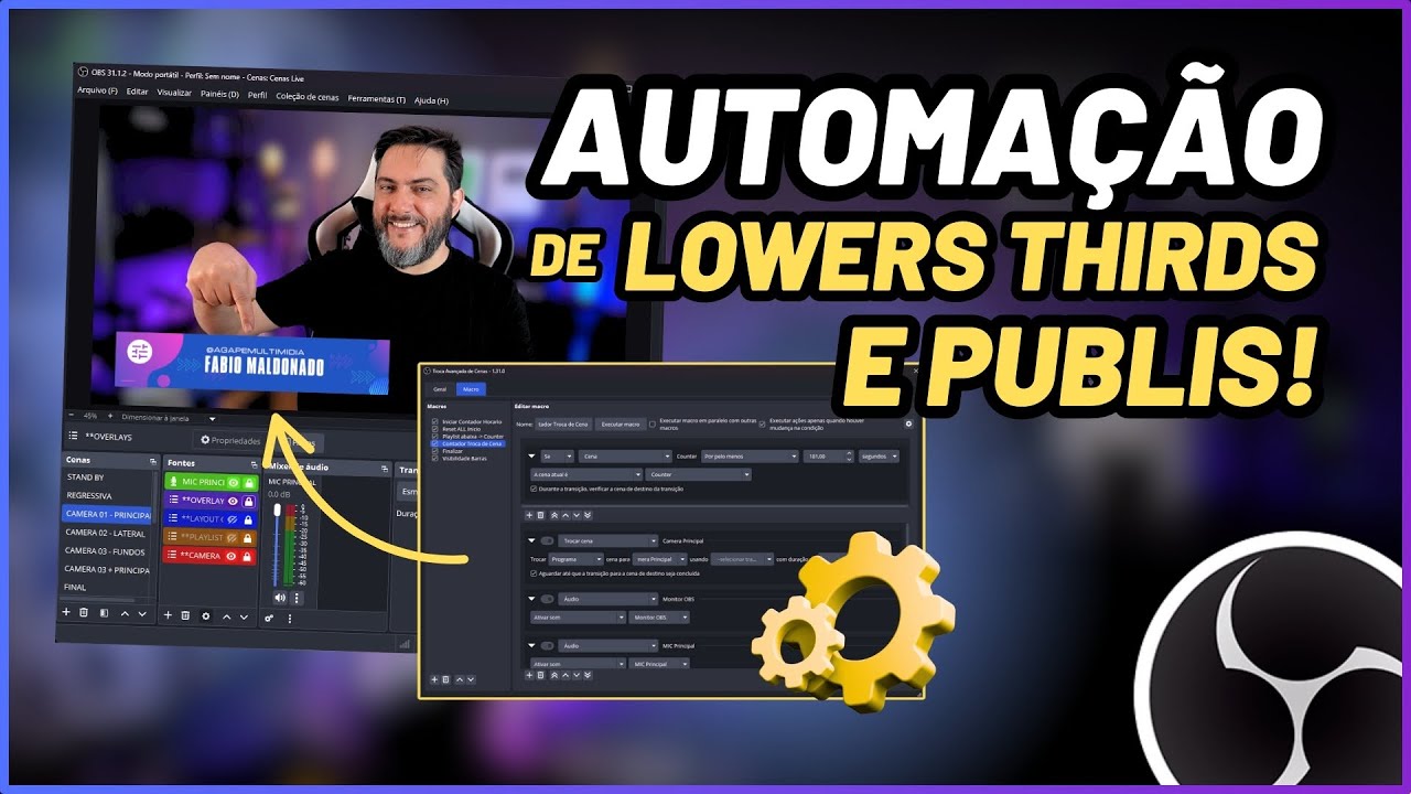 ⚙️Automação no OBS: Publi Automática e Lower Thirds Sem Esforço! Advanced Scene Switcher