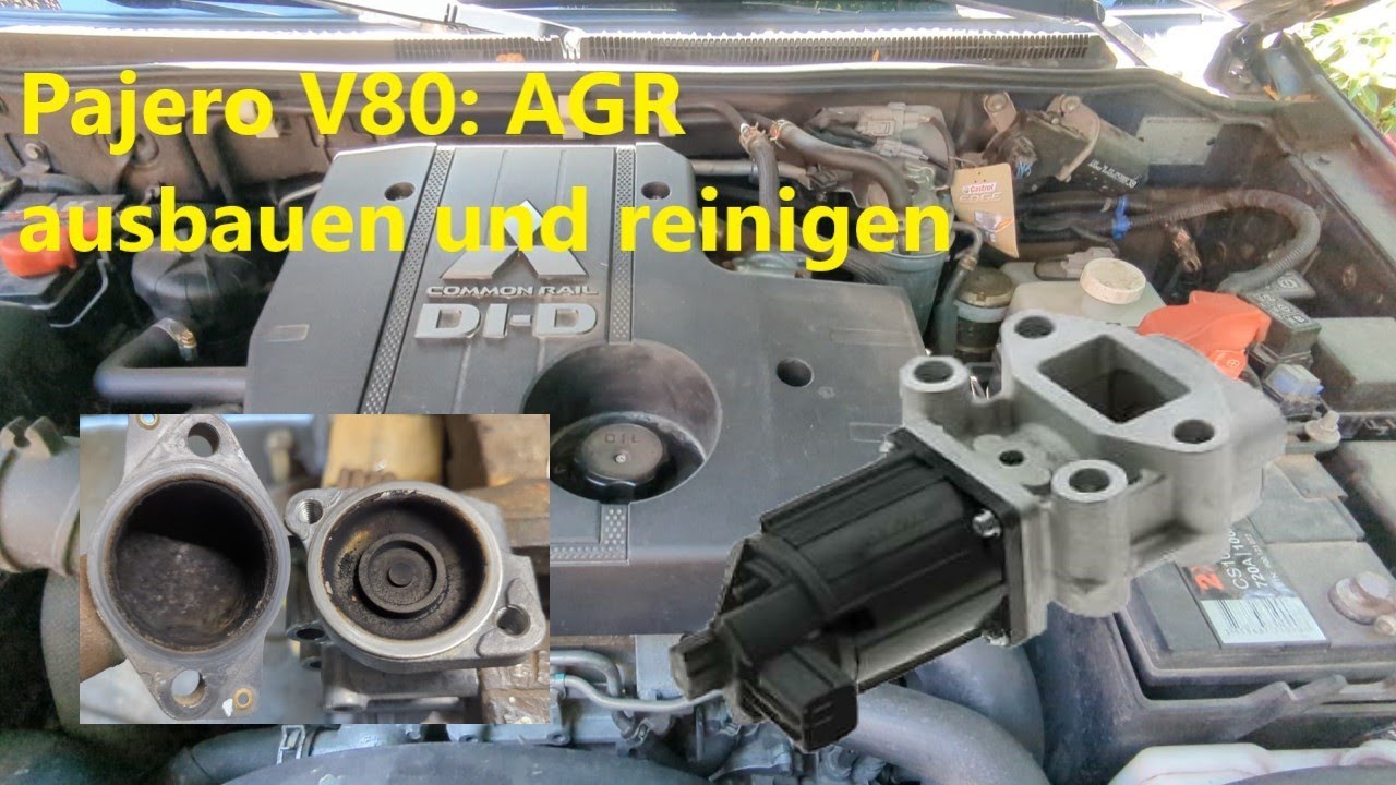Mitsubishi Pajero V80: AGR - Ventil ausbauen und reinigen, Teil 1 der Motorserie