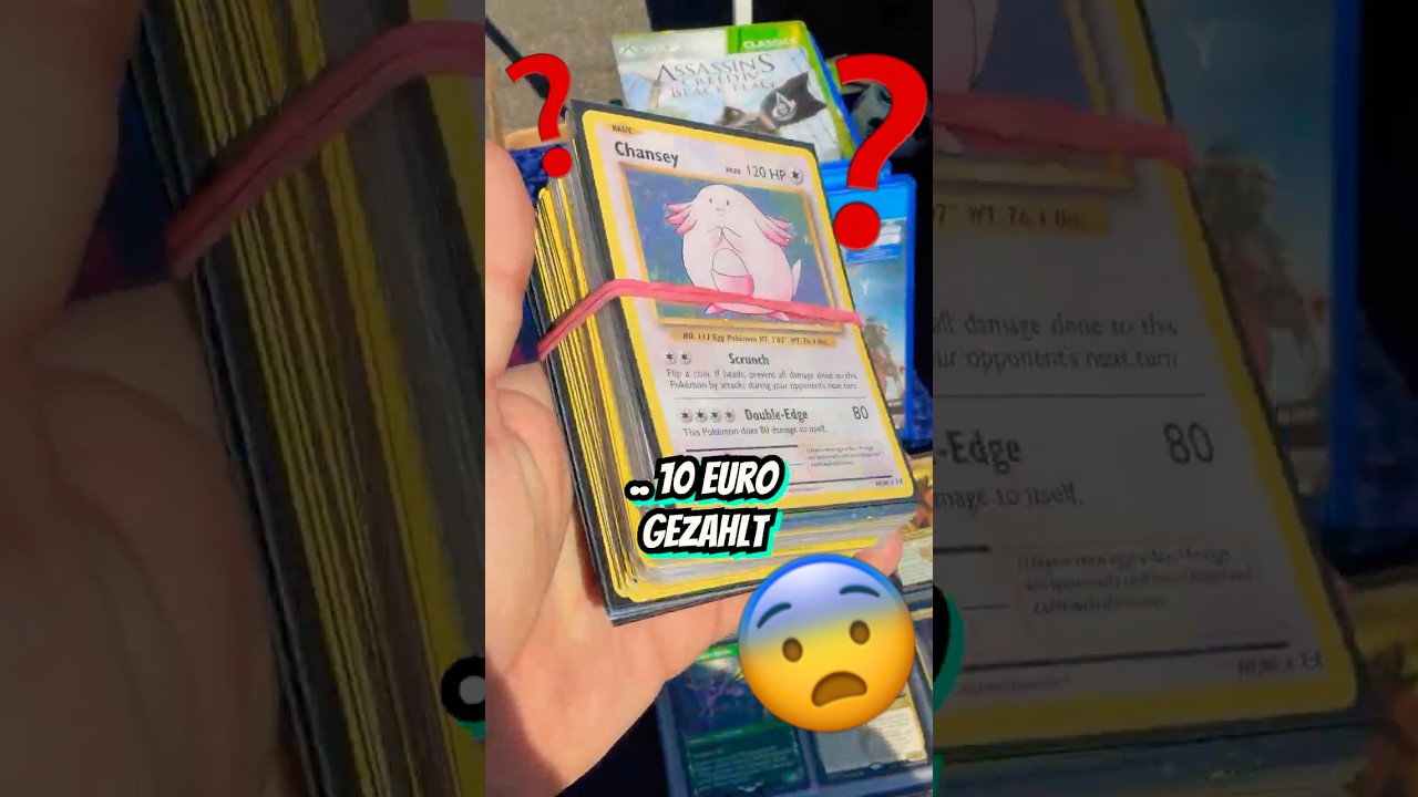 10&euro; Pok&eacute;mon Flohmarkt Karten Kauf! 😨 #shorts