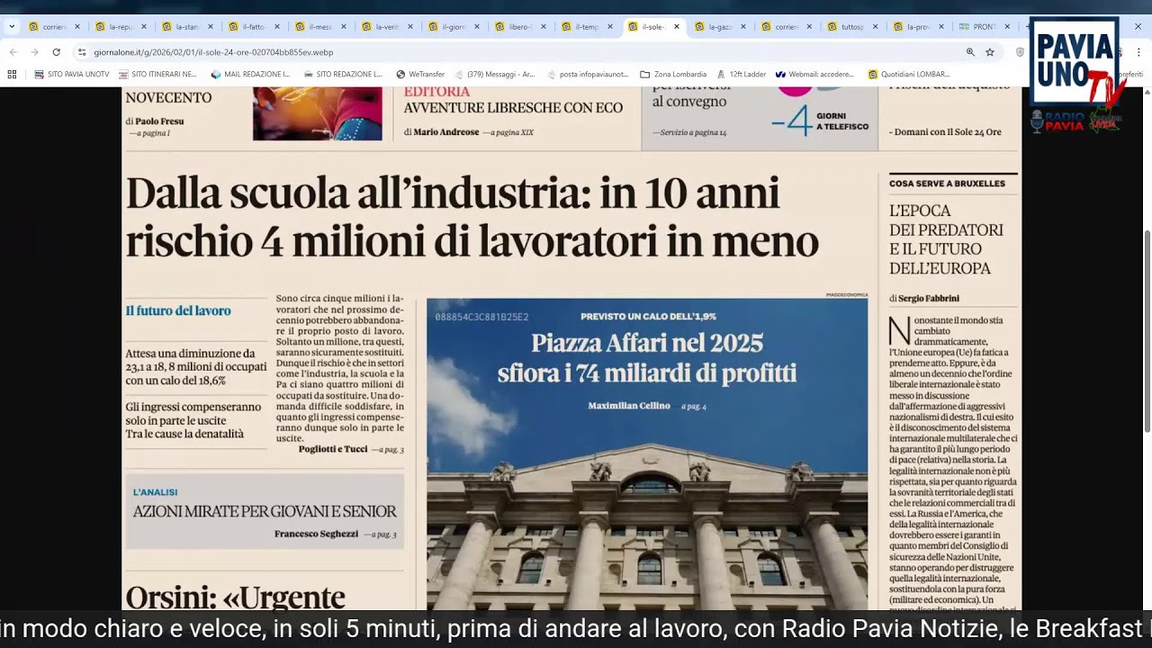 Radio Pavia Breakfast News - 1 febbraio 2026