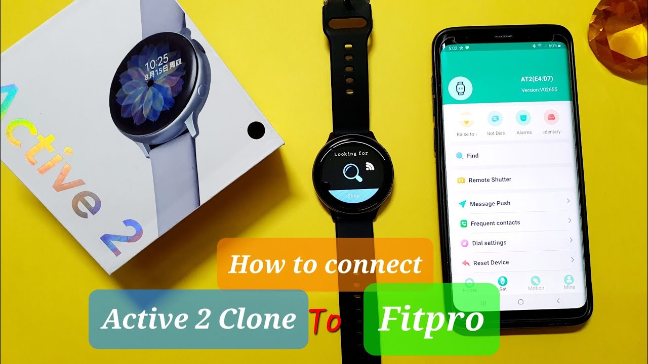 How to connect Active 2 clone watch with fitpro and features of Fitpro | Samsung active 2 clone
