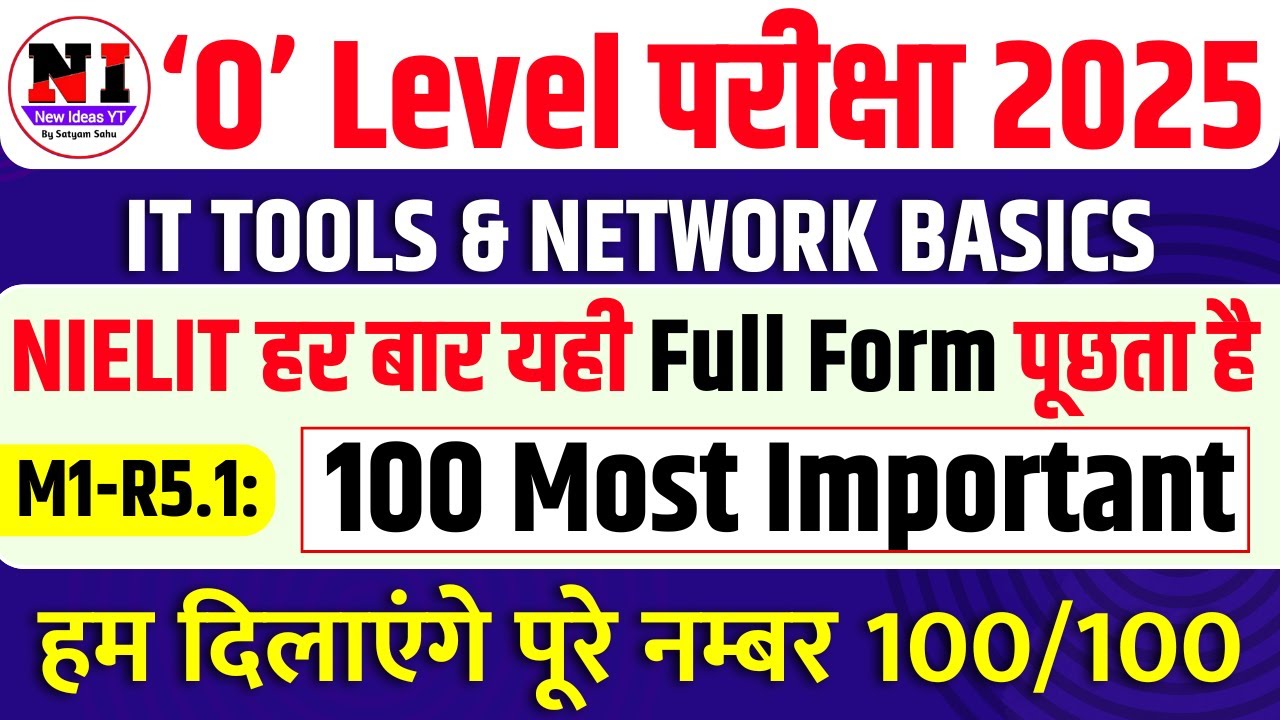 o level m1 r5 important questions | IT Tools(M1-R5.1) | 100 Full Forms | O Level January Exam 2025