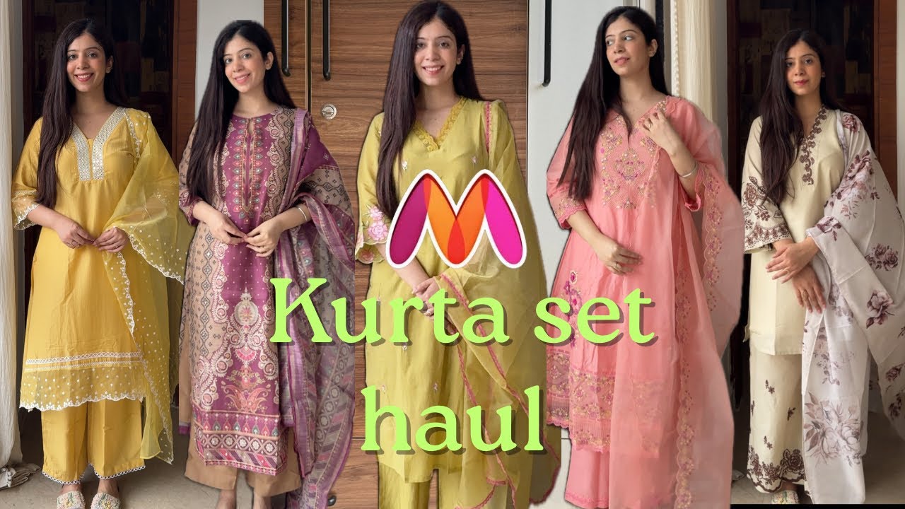 *Huge* Myntra Kurta set haul | Aesthetic and pretty kurta sets from Myntra under Budget #myntrahaul 
