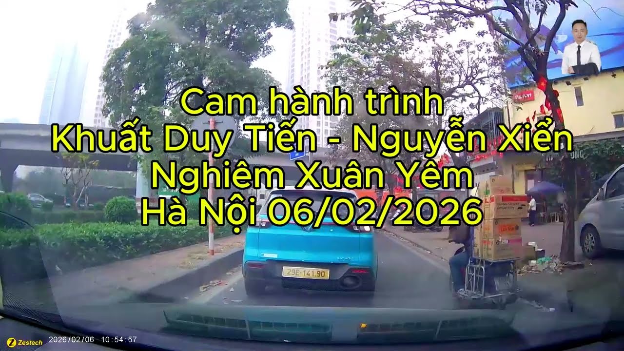 Cam hành trình đường Khuất Duy Tiến - Nguyễn Xiển - Nghiêm Xuân Yêm Hà Nội 10:54 ngày 06/02/2026