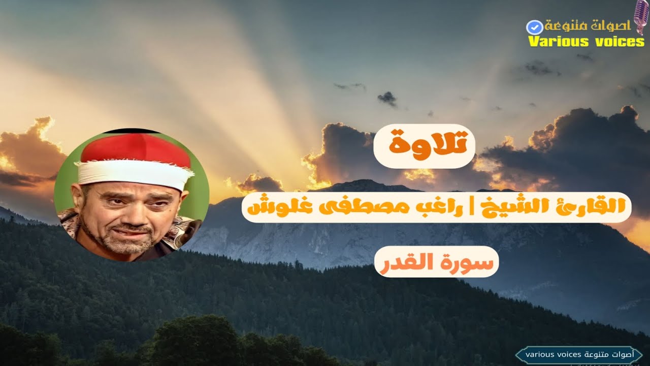تلاوة خاشعة من سورة القدر القارئ الشيخ راغب مصطفى غلوش #تلاوة #سورة_القدر #إذاعة_القرآن_الكريم #غلوش