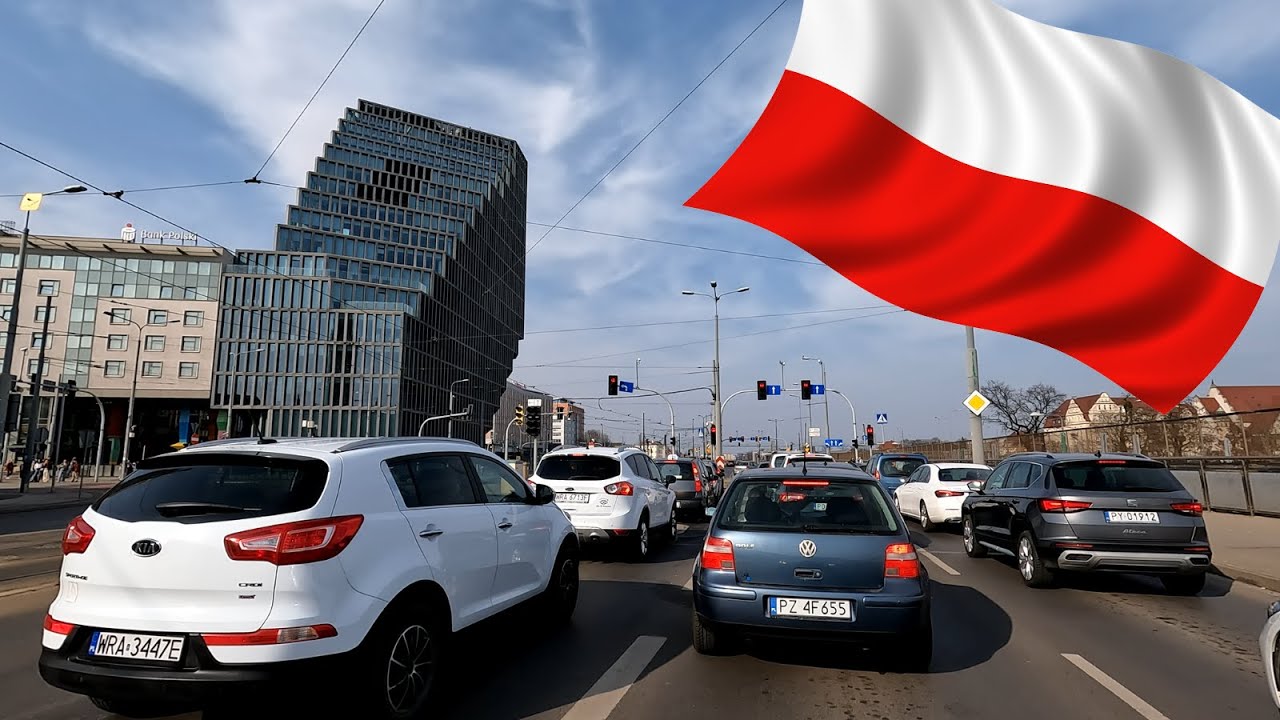 Podróż samochodem z Mosiny do Poznania [ASMR Drive Car]