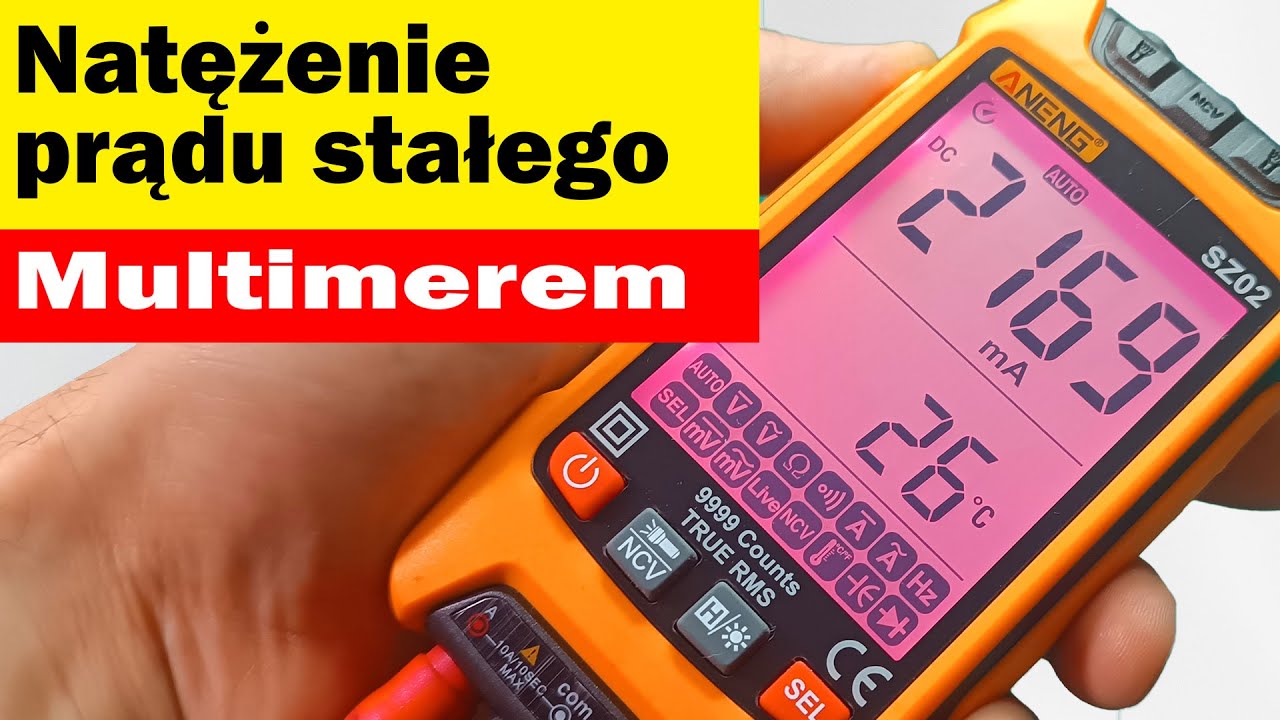 Jak mierzyć multimetrem prąd stały - natężenie.