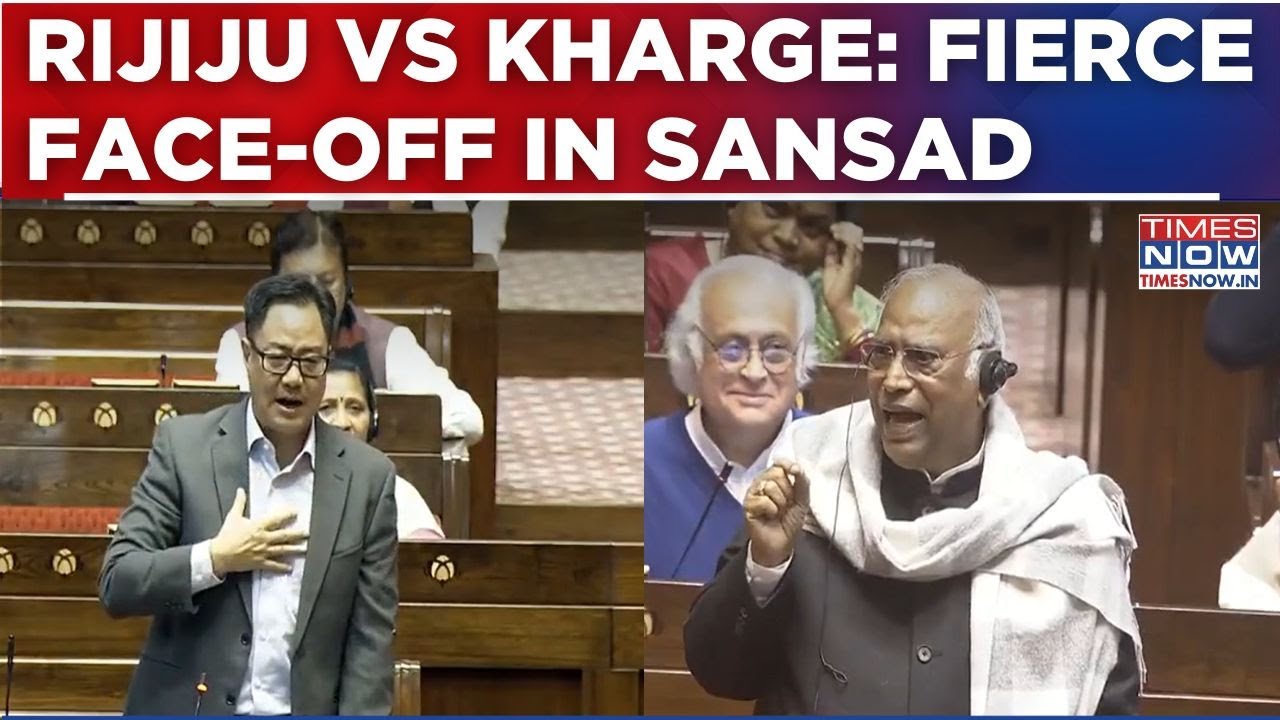 Kiren Rijiju VS Kharge In Sansad, BJP Leader Gives 'Reality Check' To Cong Prez Over Rahul's Speech