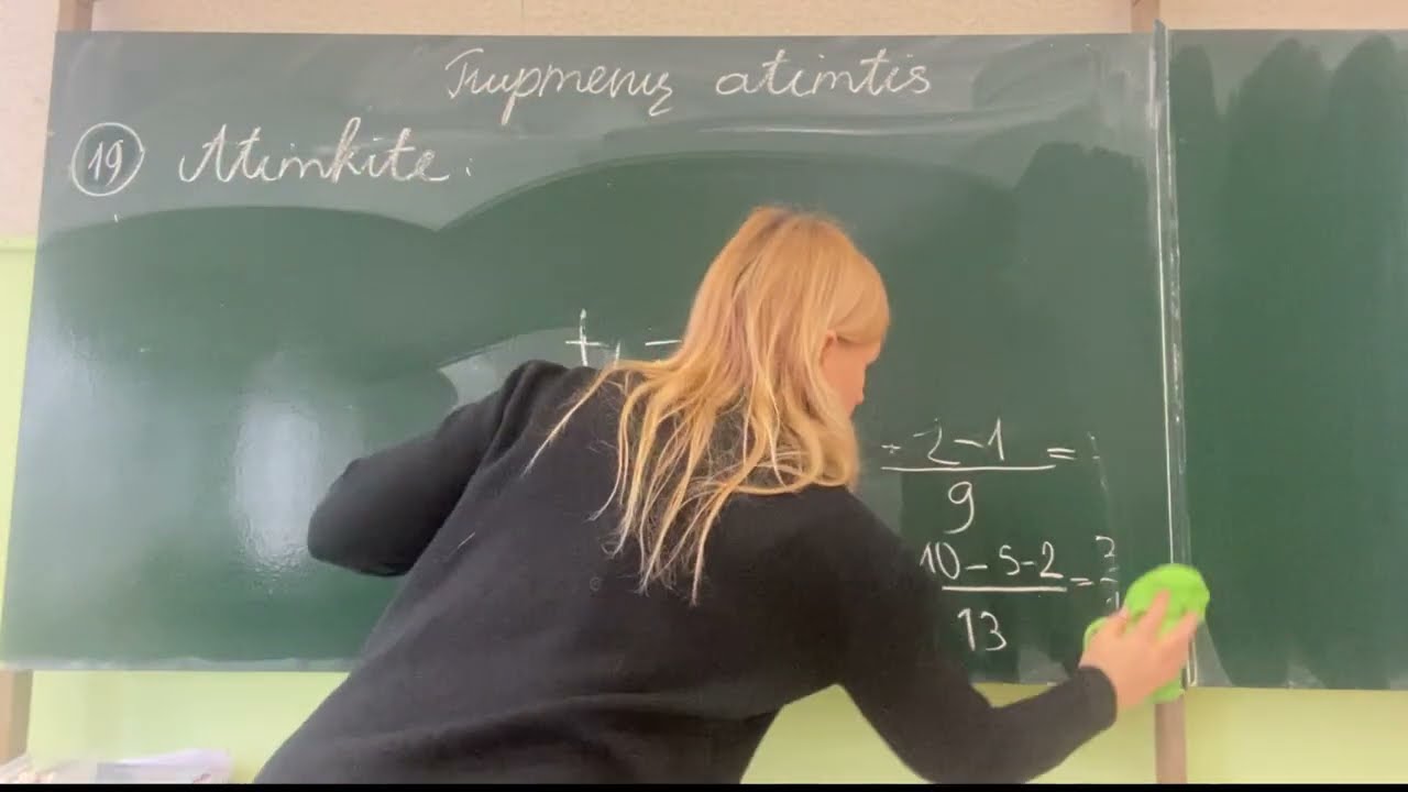 5 klasė.  Trupmenų atimtis