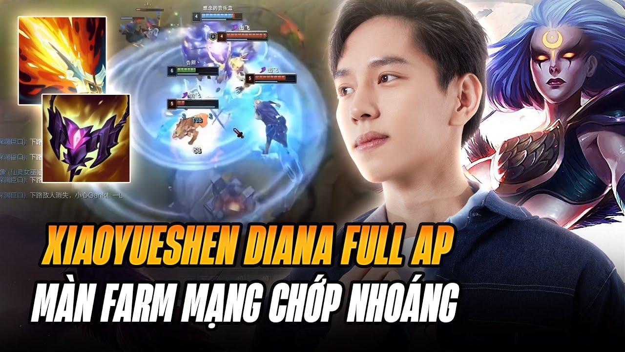 BOY1CHAMP DIANA XIAOYUESHEN VỚI TỐC ĐỘ XỬ LÝ CỰC NHANH CÙNG MÀN FARM MẠNG CHỚP NHOÁNG RANK CAO THỦ