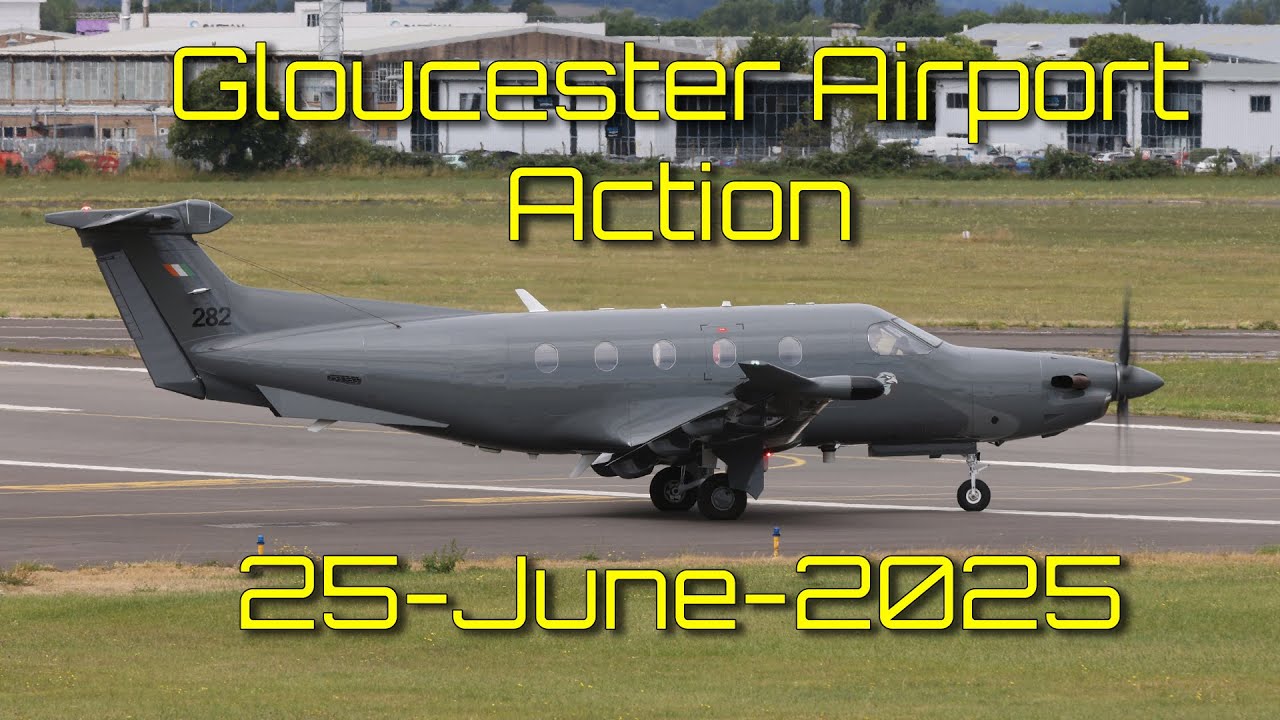 Aviation Action at Gloucester Airport | nonstop BizJets, Props & Helicopters and more 25-06-25