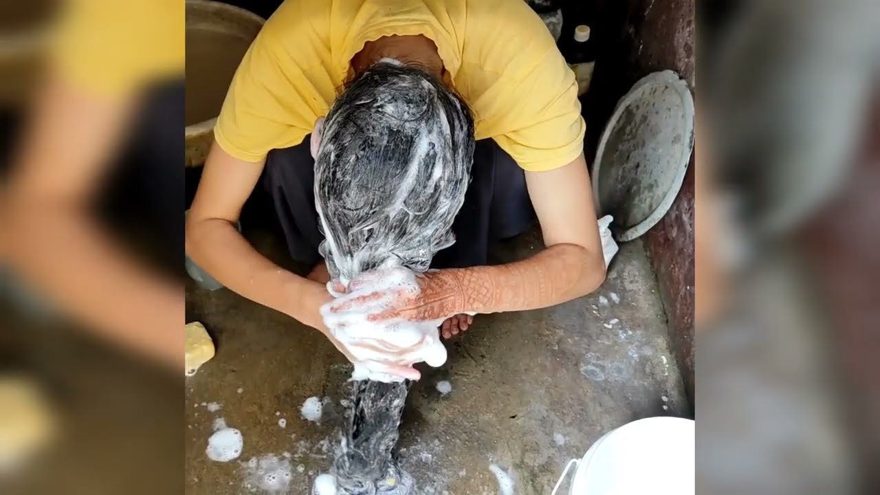 कपड़े धोने की साबुन से किया hair wash janiye क्या result aaya🤣🤣🤣🤣/ long hair wash